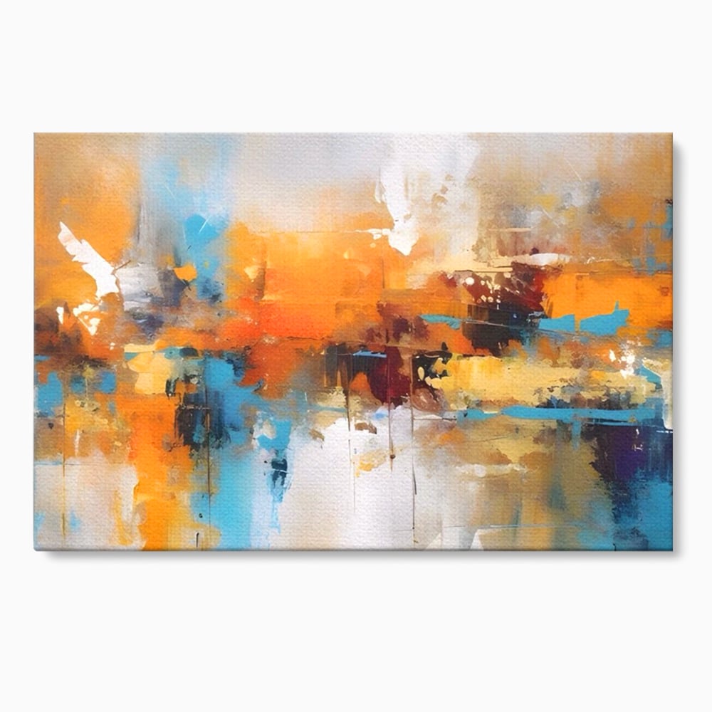 Tablou canvas cu tablou canvas abstract orizontal, fara rama, pe sasiu de lemn